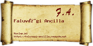 Faluvégi Ancilla névjegykártya